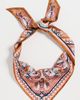 Zimmermann Zimmermann Printed Silk Tie Headscarf Blue Paisley Floral One - 2