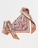 Zimmermann Zimmermann Printed Silk Tie Headscarf Blue Paisley Floral One - 4