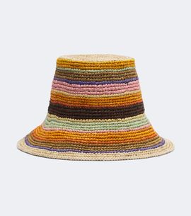 Zimmermann Zimmermann Raffia striped bucket hat