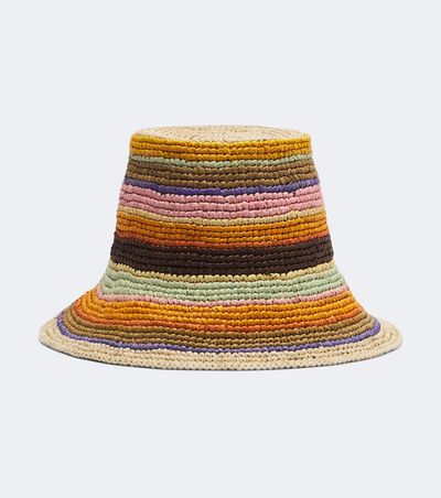 Zimmermann Zimmermann Raffia striped bucket hat