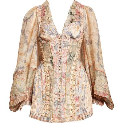 zimmermann long sleeve dresses Zimmermann Indra Floral-print Maxi Dress