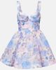 Zimmermann Zimmermann Rebellion floral draped linen and silk minidress - 1