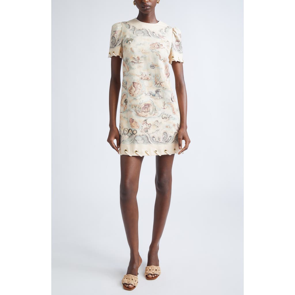 Zimmermann Zimmermann Rebellion Rope Trim Linen Minidress