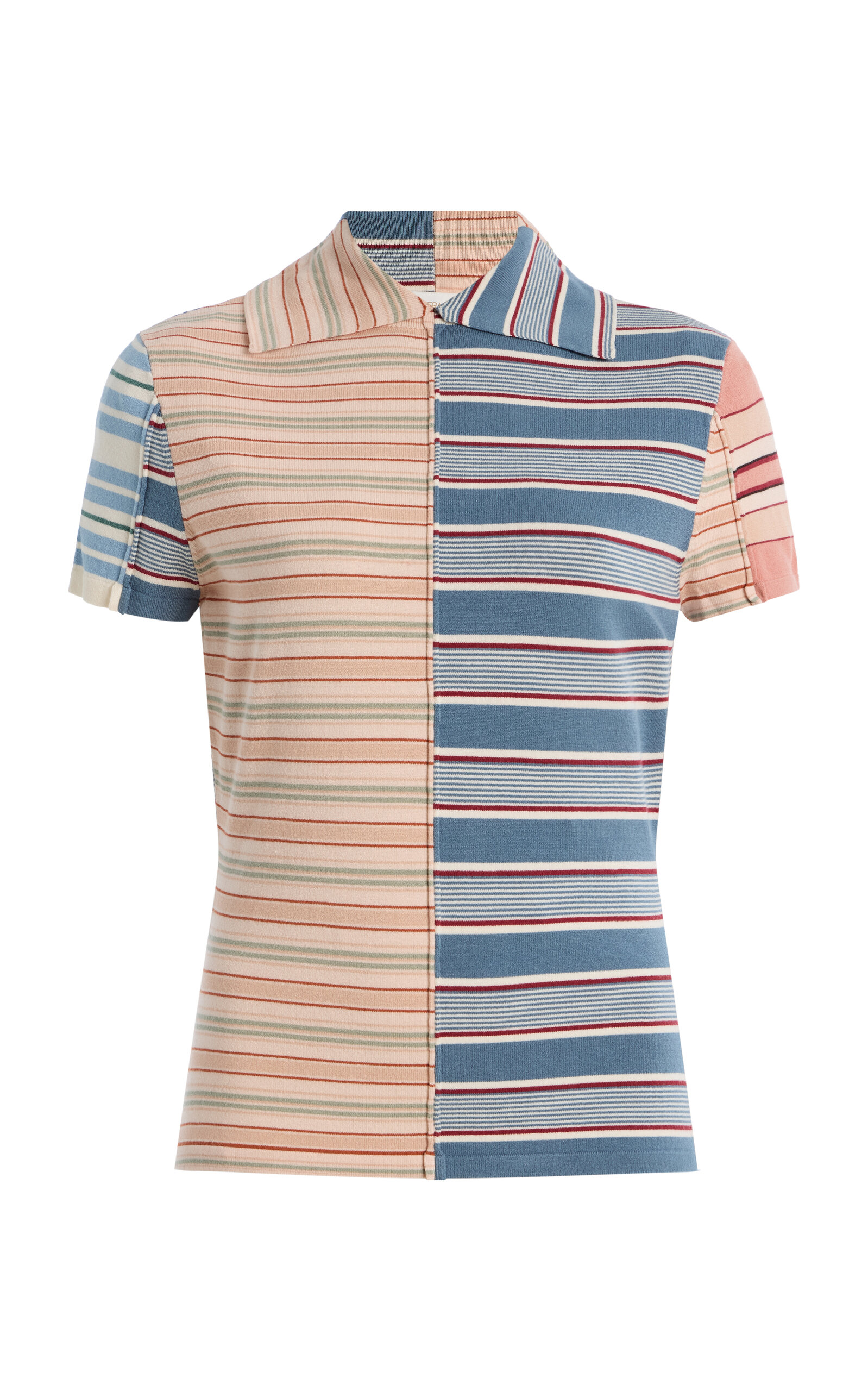 Zimmermann Zimmermann Rebellion Striped Knit Polo Shirt