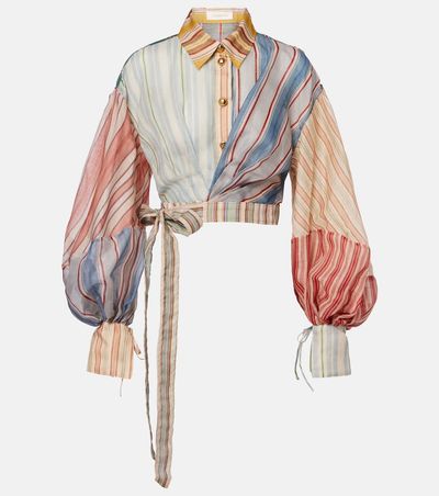 Zimmermann Zimmermann Rebellion striped linen and silk blouse