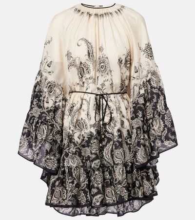 Zimmermann Zimmermann Rhiannon floral gathered silk minidress