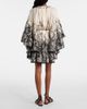 Zimmermann Zimmermann Rhiannon floral gathered silk minidress - 3