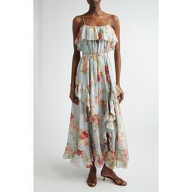 Zimmermann Zimmermann Roselight Frill Silk Habutae Maxi Dress