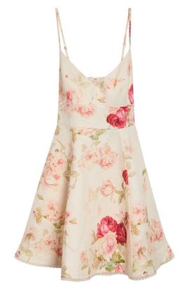 Zimmermann Zimmermann Roselight Picnic Linen & Silk Minidress