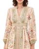 Zimmermann Zimmermann Roselight Plunge Mini Dress Sage Tapestry Floral - 1