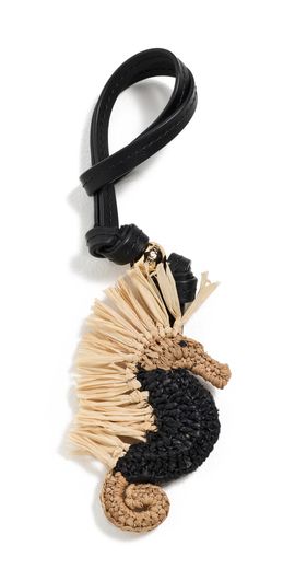 Zimmermann Zimmermann Seahorse Raffia Bag Charm Black One