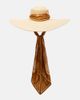 Zimmermann Zimmermann Silk-trimmed raffia hat - 1