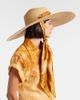 Zimmermann Zimmermann Silk-trimmed raffia hat - 2