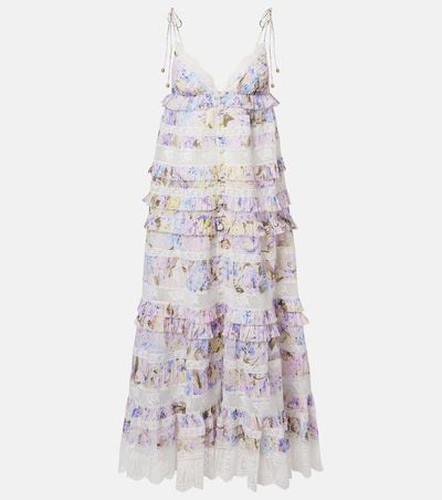 Zimmermann Zimmermann Solstice Tiered floral cotton midi dress