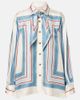 Zimmermann Zimmermann Striped scarf-detail silk shirt - 1