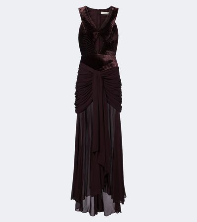 Zimmermann Zimmermann Valiant cutout draped velvet gown
