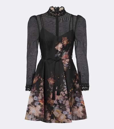 Zimmermann Zimmermann Valiant floral linen and silk minidress