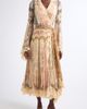 Zimmermann Zimmermann Valiant Floral Long Sleeve Silk & Lace Wrap Dress - 1