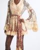 Zimmermann Zimmermann Valiant Floral Long Sleeve Silk & Lace Wrap Minidress - 4