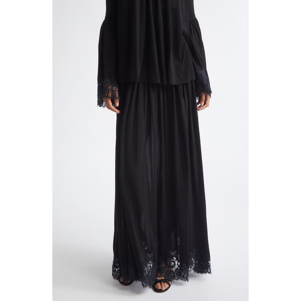 Zimmermann Zimmermann Valiant High Waist Lace Trim Maxi Skirt