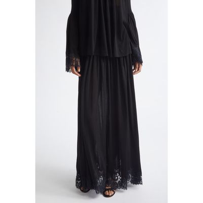 Zimmermann Zimmermann Valiant High Waist Lace Trim Maxi Skirt