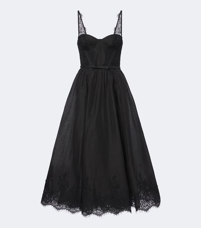 Zimmermann Zimmermann Valiant lace-trimmed linen and silk bustier dress