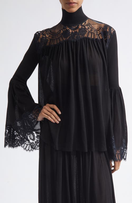 Zimmermann Zimmermann Valiant Lace Trim Turtleneck Sweater