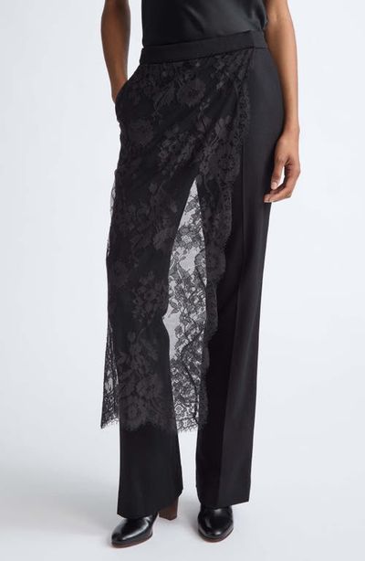 Zimmermann Zimmermann Valiant Lace Wrap Stretch Wool Straight Leg Pants