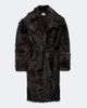 Zimmermann Zimmermann Valiant leather-trimmed shearling wrap coat - 1