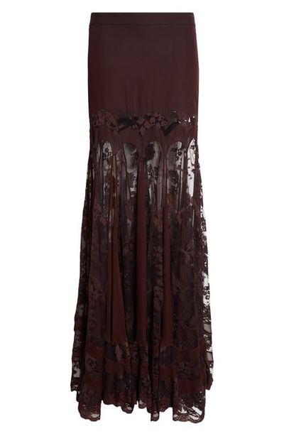 Zimmermann Zimmermann Valiant Panelled Silk & Lace Maxi Skirt