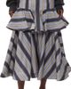 Zimmermann Zimmermann Valiant Peplum Midi Skirt Navy Stripe - 1