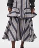 Zimmermann Zimmermann Valiant Peplum Midi Skirt Navy Stripe - 2