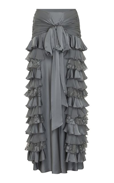Zimmermann Zimmermann Valiant Ruffled Silk Maxi Skirt