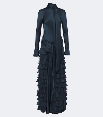 Zimmermann Zimmermann Valiant ruffled silk satin and chiffon gown