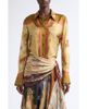 Zimmermann Zimmermann Valiant Scarf Print Silk Twill Button-Up Shirt - 1