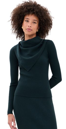 Zimmermann Zimmermann Valiant Scarf Pullover Bottle Green