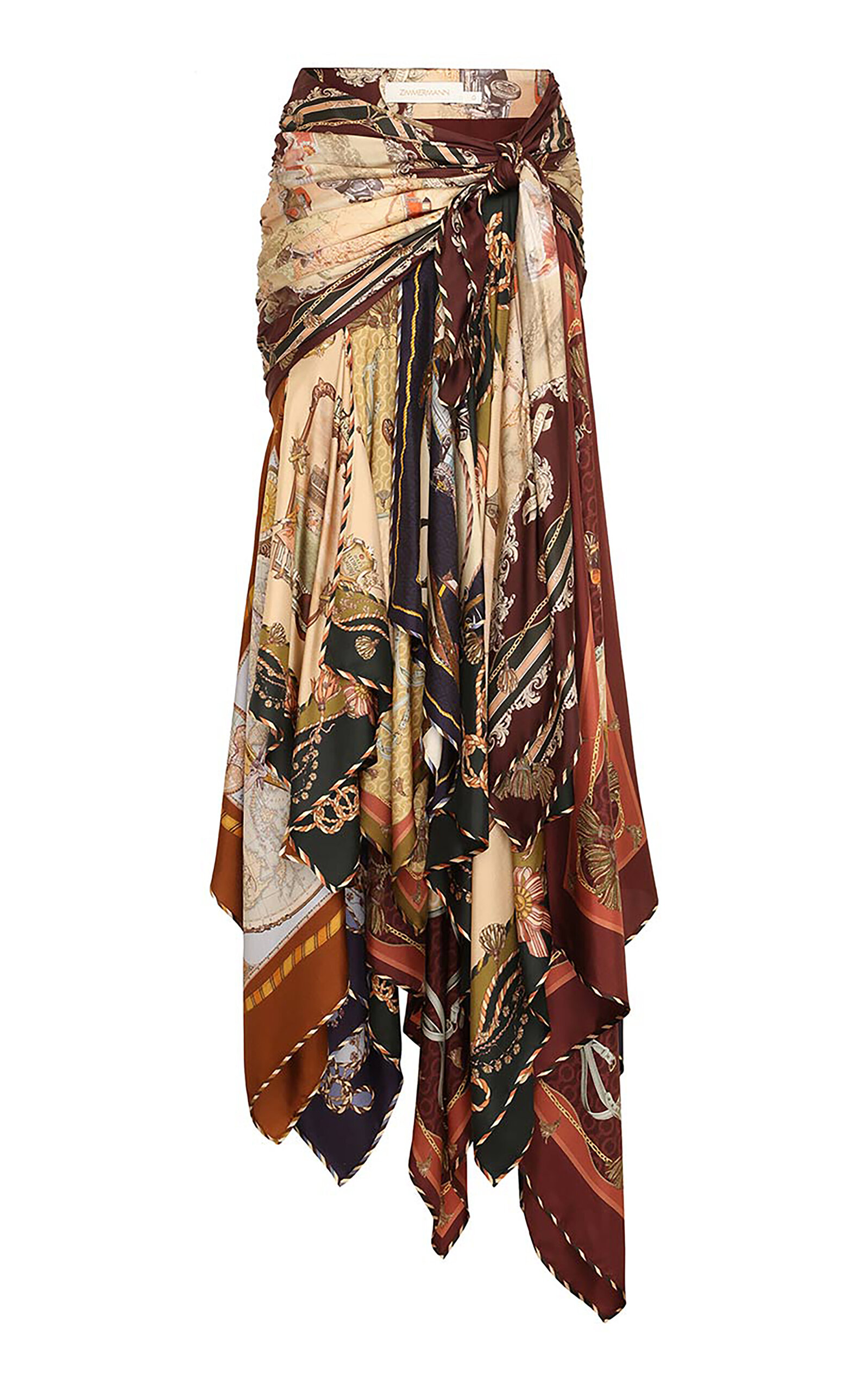 Zimmermann Zimmermann Valiant Scarf Silk Maxi Skirt
