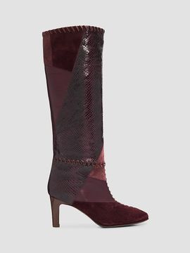 Zimmermann Zimmermann Women's Alchemy 75MM Patchwork Leather Knee-High Boots