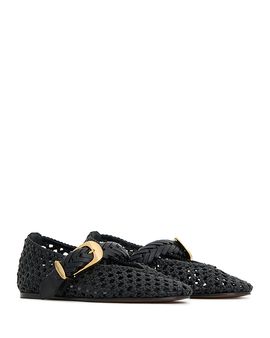 Zimmermann Zimmermann Women's Alchemy Woven Leather Ballerina Flats