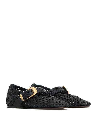 Zimmermann Zimmermann Women's Alchemy Woven Leather Ballerina Flats