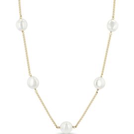Zoë Chicco Zoë Chicco 14K Gold Baroque Pearl Station Necklace