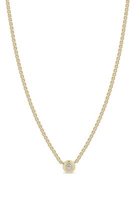 Zoë Chicco Zoë Chicco 14k Gold Diamond Box Necklace