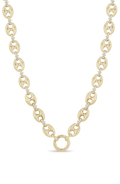 Zoë Chicco Zoë Chicco 14K Gold Diamond Large Mariner Link Enhancer Necklace