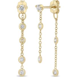 Zoë Chicco Zoë Chicco 14K Gold Floating Diamond Front/Back Earrings