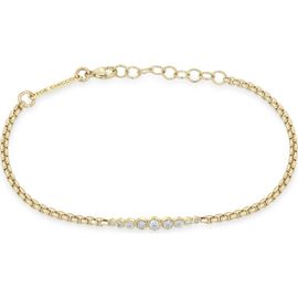 Zoë Chicco Zoë Chicco 14K Gold Graduated Bezel Diamond Bracelet