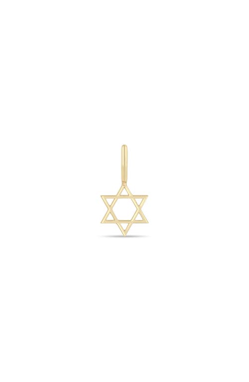 Zoë Chicco Zoë Chicco 14K Gold Midi Star of David Charm