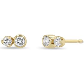 Zoë Chicco Zoë Chicco 14k Gold Mixed Diamond Stud Earrings