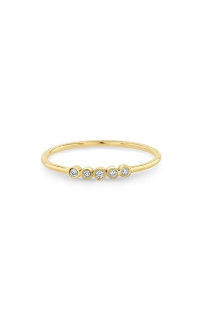 Zoë Chicco Zoë Chicco 5-Diamond Bezel Stock Ring