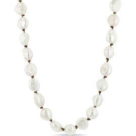Zoë Chicco Zoë Chicco Double Knotted Baroque Pearl Necklace