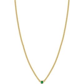 Zoë Chicco Zoë Chicco Extra Small Emerald Curb Chain Necklace